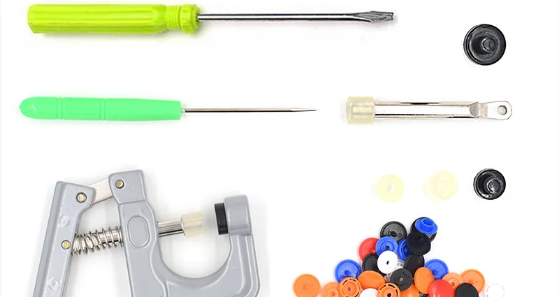 1 набор металлических зажимных плоскогубцев, инструменты, используемые для T3 T5 T8 кнопочных зажимных плоскогубцев, цветные смешанные полимерные оснастки