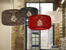 40CM Creative personality living room bedroom pendant light dining room dining room light bulb American woven ball rattan Art nordic style art table light personality creative dining room studio bedroom bar decoration light free shipping