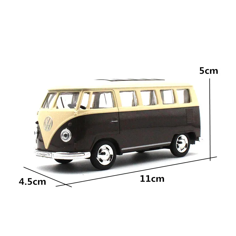 CAIPO 1:43 VW автобус литой под давлением модель автомобиля металлический материал детские игрушки коллекция украшения открыть дверь и вытянуть назад модель игрушечного автомобиля