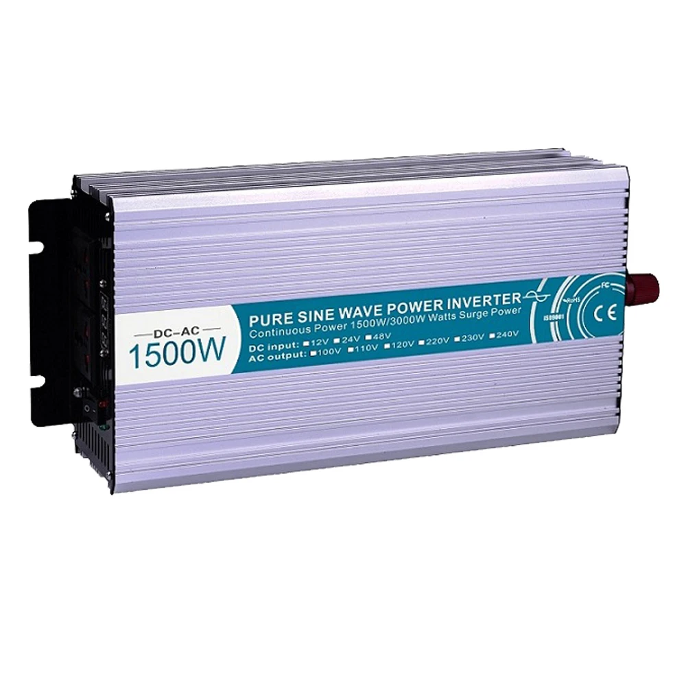 Универсальный инвертор ИБП + Charger1500W Чистая синусоида Инвертор CLP1500A DC 12 В 24 48 к AC 110