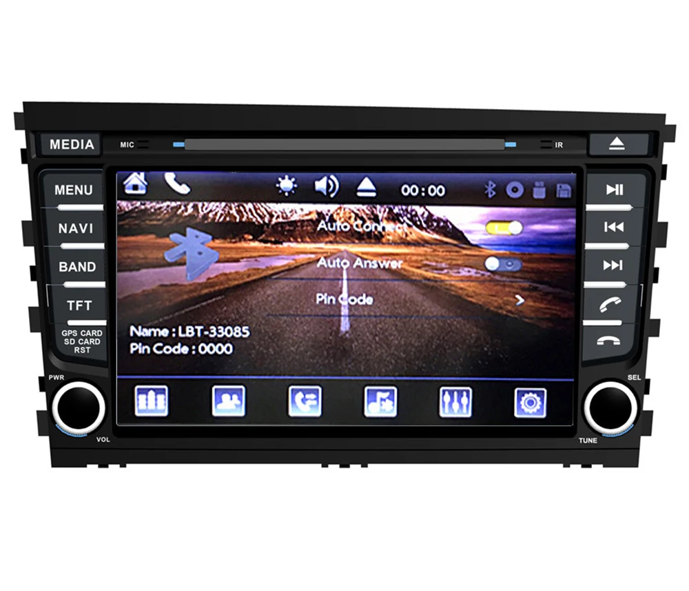Perfect 8" in-dash Car DVD player with GPS navigation USB/SD BT/TV,audio Radio stereo,car multimedia headunit for HYUNDAI MISTRA 2013 5