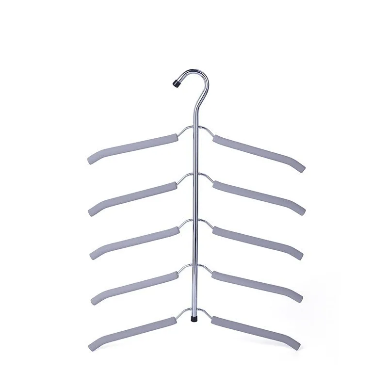 LASPERAL 1 шт., вешалка для галстука и держателя, не скользит, шарф, шаль, вешалка для одежды, органайзер из нержавеющей стали - Цвет: gray  53x40cm