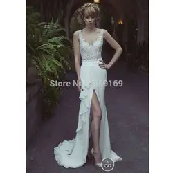 2019 Новые горячие продажи на заказ Свадебные платья Vestido de Noiva Casamento Robe De Mariage аппликация v-образный вырез