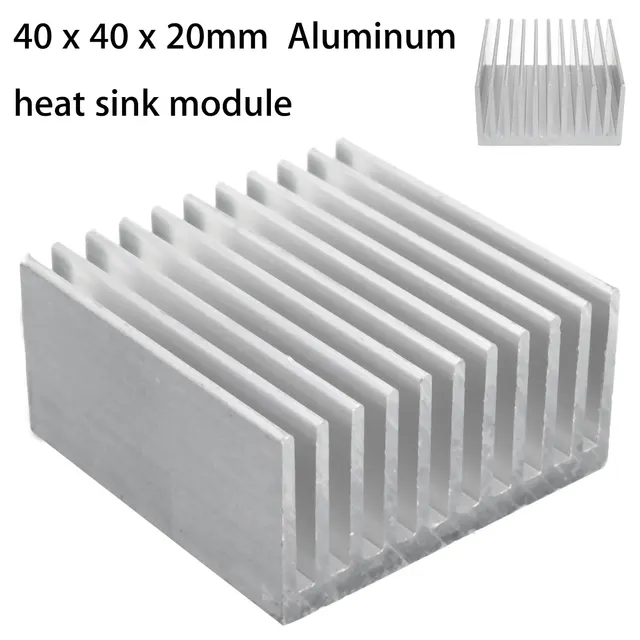 Best Price Leory 40x40x20mm Aluminum Heat Sink Cooler IC Heatsink Cooling Fin Radiator For CPU LED Power Component Cooling Accessories