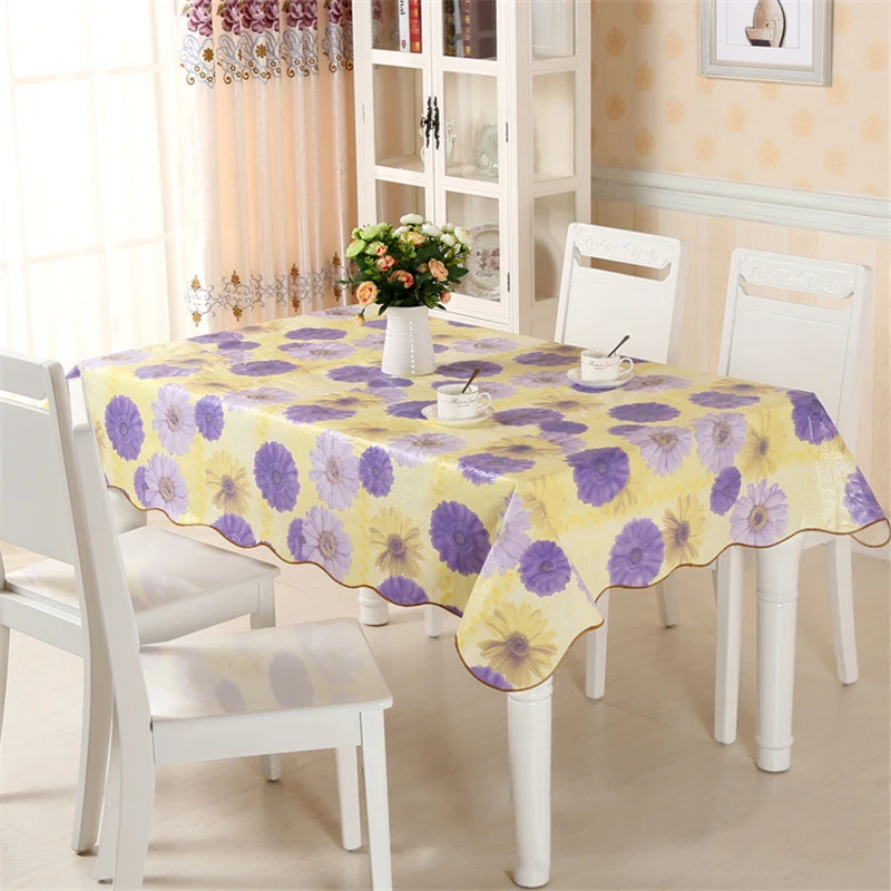  Thickened Plastic Tablecloth Pvc Tablecloth Waterproof Tea Table Cover Oil Cloth Tablecloths Tablec
