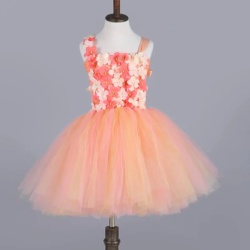 

2018 New Children's Costumes Sixty-one High-end Custom Flower Girl Dresses 2-14Year Gift Children's Performing Princess Dress