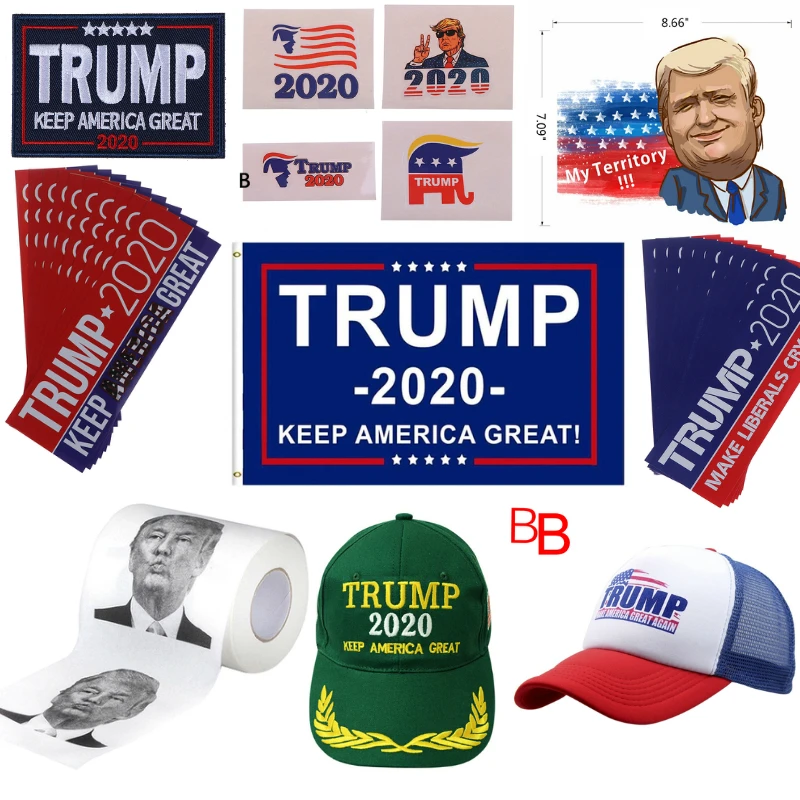 

2020 Donald Trump for President Re-Election Keep America Great Again USA Flag New Cap Embroidery Baseball Hat Car Bumper Sticker