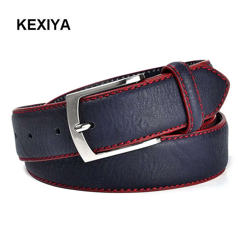 

KEXIYA 2017 Men Belt Fashionable High Quality Italian Designers Luxury Casual Belts Jeans Men Belt Navy Blue Belts Hot Selling