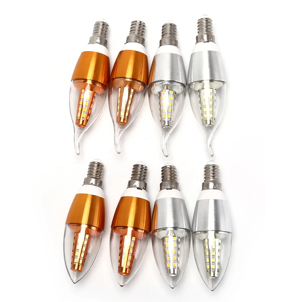 High Quality 1pc 2color 7W E14 LED Candle Light Aluminum Shell LED Bulb 220V Led Lamp E14 Cool Warm White Vial Bulb Candle