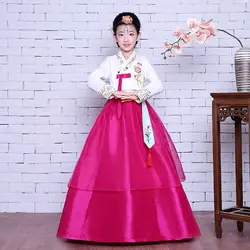 Для девочек корейский национальный костюм детей меньшинств народная древняя Корея сцене Дети показывают танцевальная одежда Азиатский