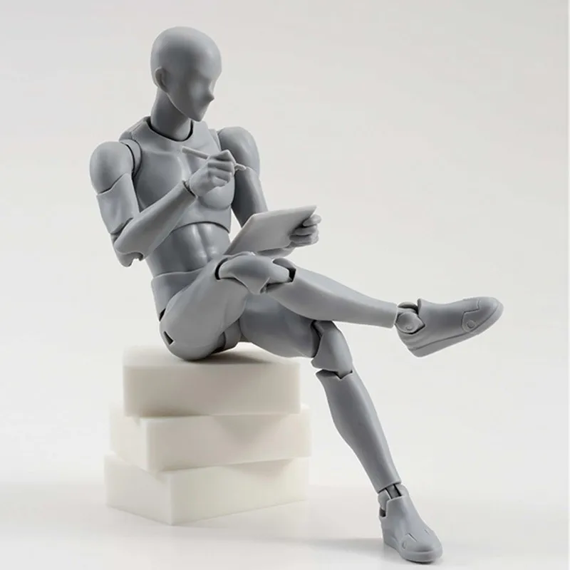 2 Style Body Chan Pale Gray Color 14cm Figma Bandai SHF Ferrite PVC Action Figure Figma (8)