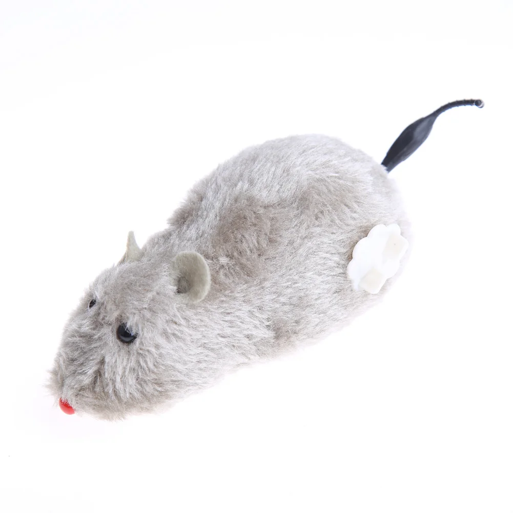 Радиоуправляемая игрушка беспроводной механизм обмотки игрушечная Мышка для кошки собаки домашнее животное трюк играя игрушка плюшевая крыса механическое движение крысы случайный цвет