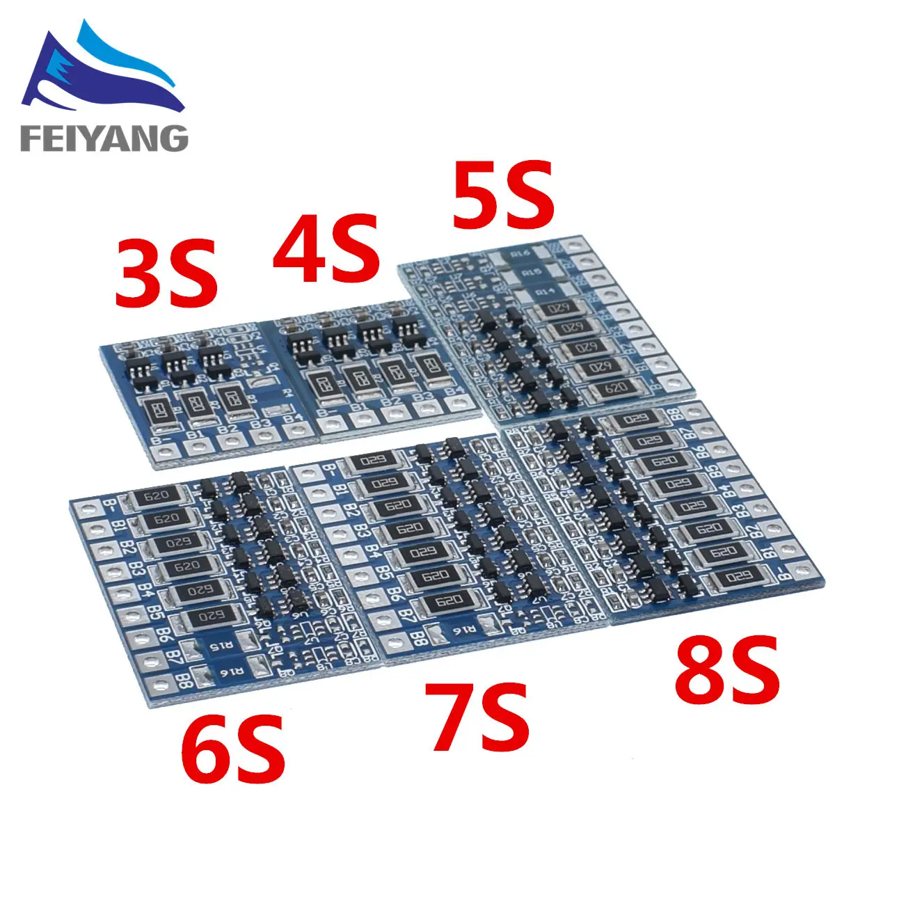 

10PCS 3S 4S 5S 6S 7S 8S 4.2v Balance Function Protection Board 66mA Li-ion Lipo Battery Lithium 18650 Batteries Balanced Module