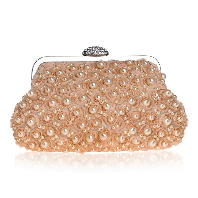 New white pearl elegant evening bag ladies fashion banquet bag evening dress clutch handbag