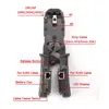 Network Cable Crimper Tool Pliers Tester LAN Ethernet RJ45/RJ11/RJ9 6P DEC 4P 8P Crimping pliers Removable Network tester ► Photo 2/5