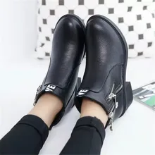 Autumn Winter Genuine Leather High Heels women pumps 2016 ladies OL Formal Shoes sexy high heel shoes Square Heel Ankle Boots