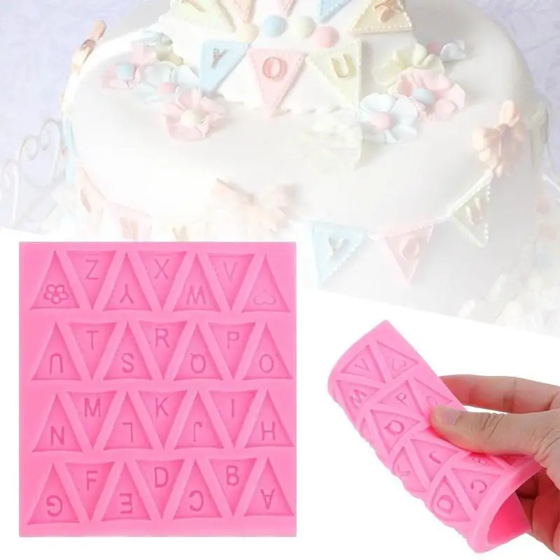 Diy Форма для выпечки треугольные буквы Пищевая силиконовая форма торта