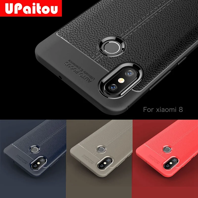 UPaitou высококачественный мягкий ТПУ чехол с текстурой личи для Xiaomi mi 8/SE/Explorer