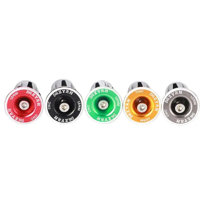 1 Pair Aluminum Durable Bicycle Handlebar Cap Grips Bike Handlebar End Plug
