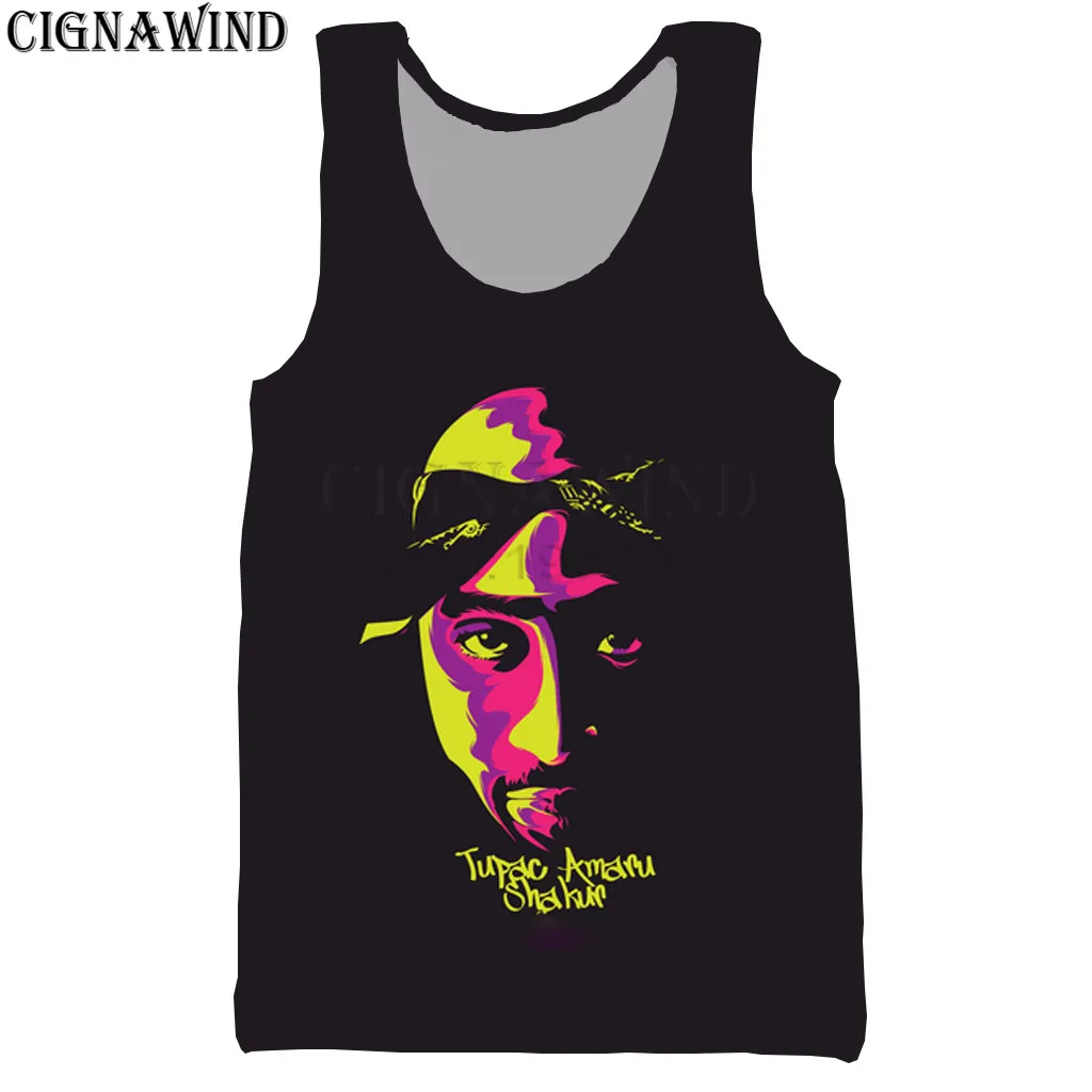 Новые летние топы в стиле хип-хоп king 2pac Tupac жилет для мужчин/женщин с 3D принтом жилеты Повседневный стиль Harajuku Бодибилдинг уличная верхняя одежда - Цвет: 14