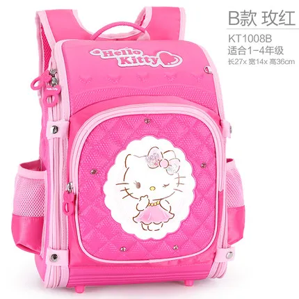luxury cute School Backpack kids Bag Children School Bags For girls primary Schoolbag Orthopedic Backpacks mochila plecak bolsa - Цвет: B STYLE red