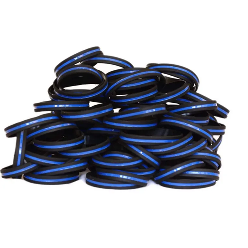 blue thin line silicone wristband bracelet