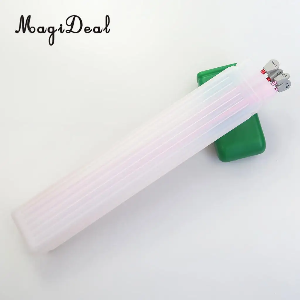 41x6cm Plastic Clear Knitting Needle Crochet Hook Tube Case Holder Storage Case 