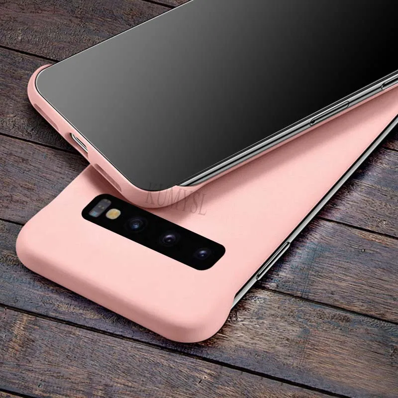 Ультра тонкие роскошные бескаркасные жесткие чехлы для samsung Galaxy S9 S10 Plus Note 9 10 S9Plus S10Plus яркие цвета задняя крышка бампер