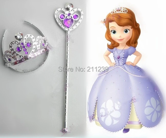 新しい ファッション ソフィア第一王女王冠女の子ティアラ王冠杖セット子供プリンセス ソフィア アクセサリー用パーティー Fashion And Costume Jewelry Accessories Diyfashion Me A People Aliexpress