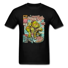 Удивительные ниндзя, мужские футболки, черепаха, зеленый, скрытый воин, Забавные футболки, Японский комикс Chii, аниме, 90-х. Топы, футболка для мужчин