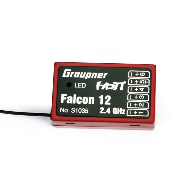 

Graupner HoTT Falcon 12 2.4Ghz 6 Channel Receiver integrated 3-axis Gyro & acceleration sensor For RC Helicopter RC Drone