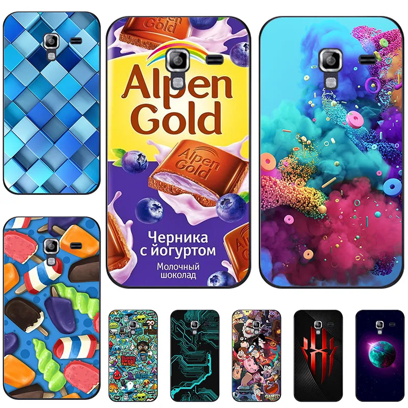 

Cute Cartoon Case For Samsung Galaxy Ace 2 II i8160 8160 gt-i8160 Cover HD UV Printing Hard Plastic Phone Shell Capa Funda