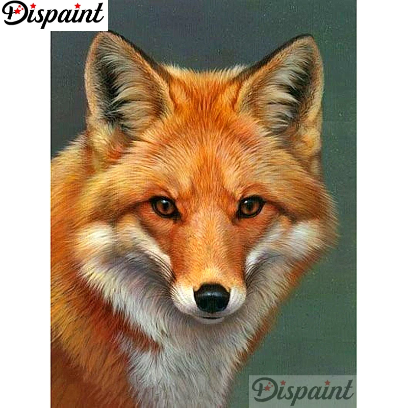 

Dispaint Full Square/Round Drill 5D DIY Diamond Painting "Animal fox" Embroidery Cross Stitch 3D Home Decor A12109