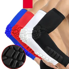 1 pçs braço manga braçadeira cotovelo suporte braço de basquete manga respirável futebol esporte cotovelo almofada cinta protetor