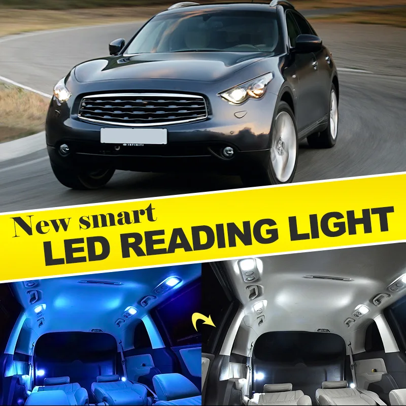 

Tcart new Car LED Welcome Door Interior Lamp Light Tail Bulb for infiniti g35 fx37 qx80 qx60 g20 fx35 spoiler accessories