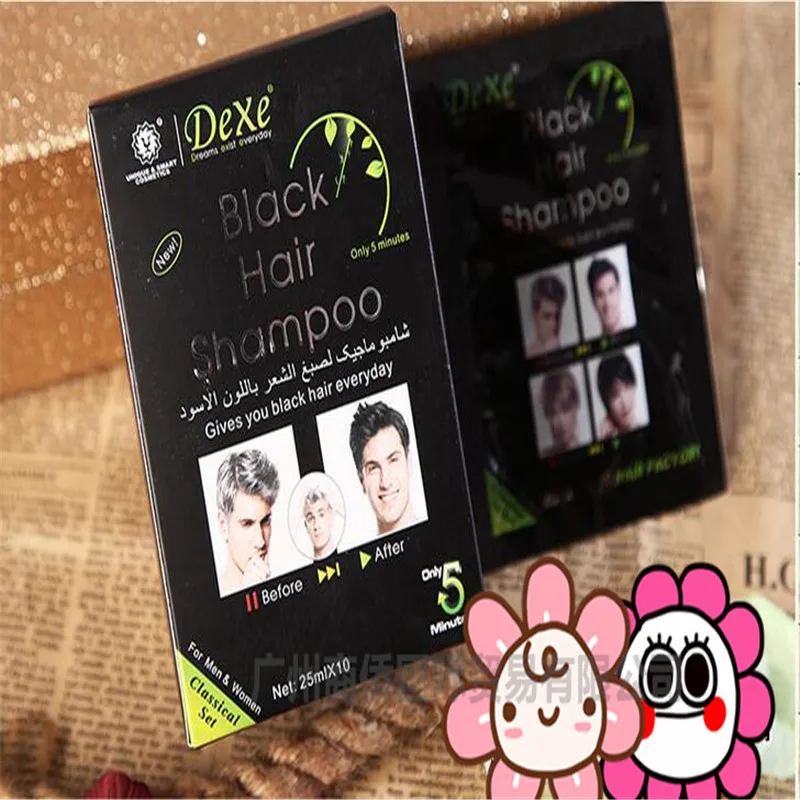 DEXE для мужчин и женщин Black Hair Color Fast Shampoo Уход за волосами 10 шт./лот|black shampoo|fast black hair