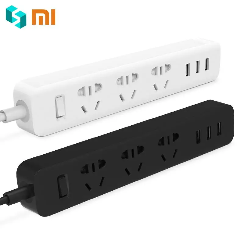 Оригинальная смарт розетка Xiaomi портативная Адаптивная лента питания с 3 usb
