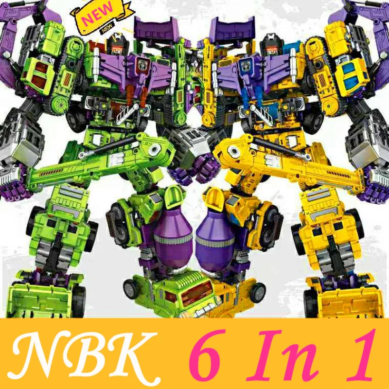 

45cm Big NBK Destroyer 6 in 1 KO Robot G1 Excavator Truck Car Toy Adult Collection Hobby Model Action Figure toys kid Gift