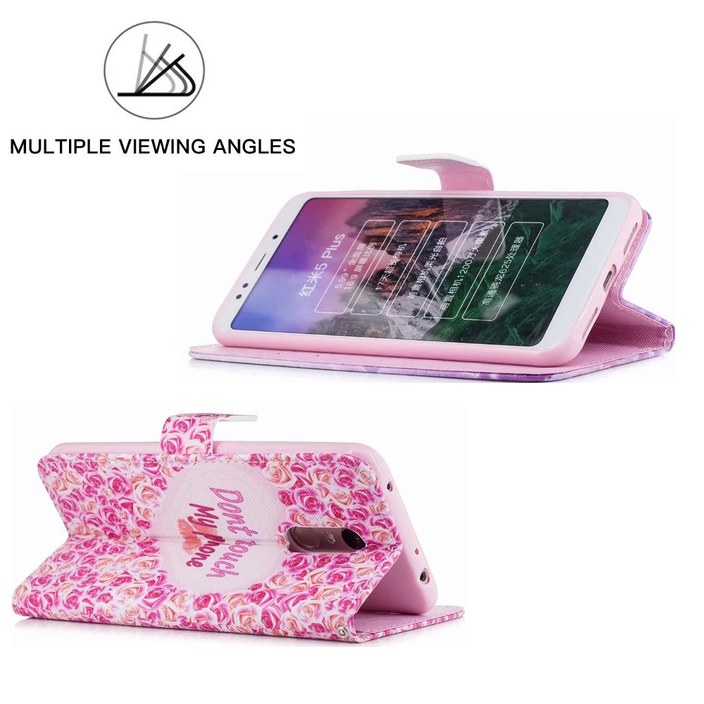 Redmi 5 Plus Patterned Wallet Flip PU Leather Case Cover For Xiaomi Mi 5X A1 6 Redmi Note 5A 5 4X 4A Note 4X Phone Case Fundas (3)