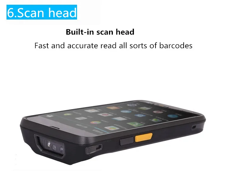 Android 5,1 умный сканер штрих-кода Bluetooth, Wi-Fi 1D 2D Беспроводной КПК 4 г сбора данных Barcode Reader