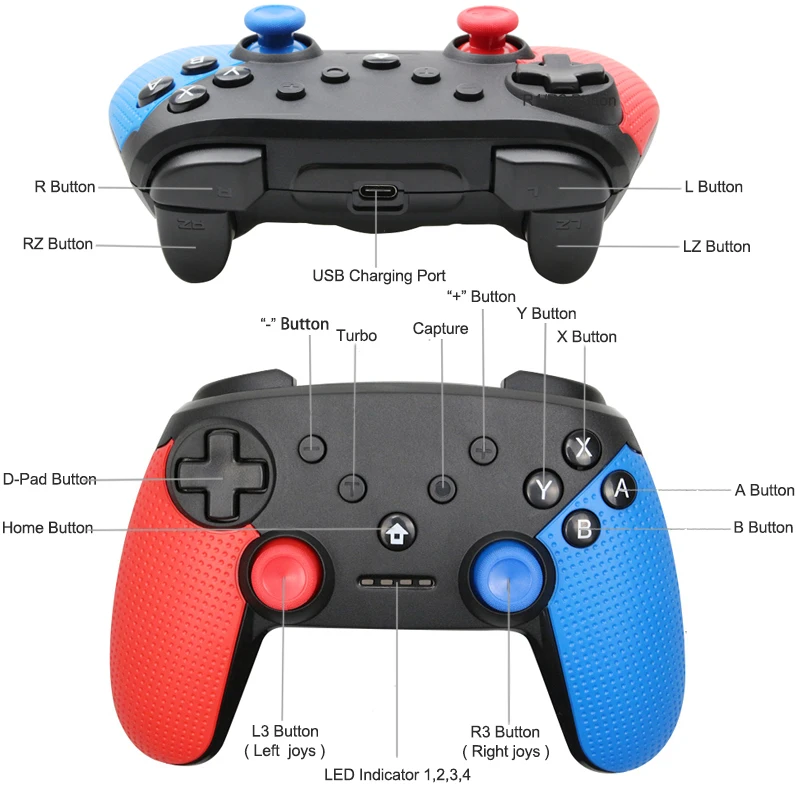 Skup Bezprzewodowy kontroler do gier Joystick do konsola nintendo switch Bluetooth Gamepad Pro Joypad dla systemu Android akcesoria pc Controle