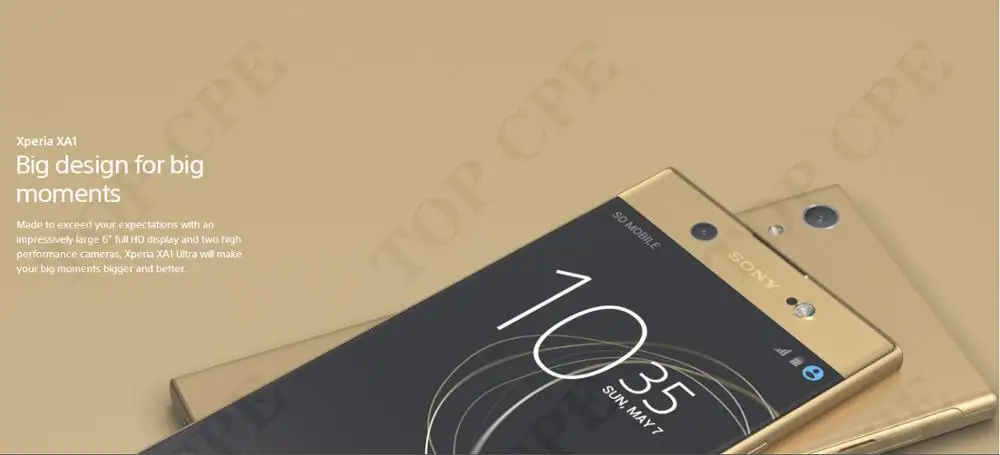 Оригинальный разблокированный смартфон Sony Xperia XA1 Ultra с одним/двумя GSM Sim LTE Android
