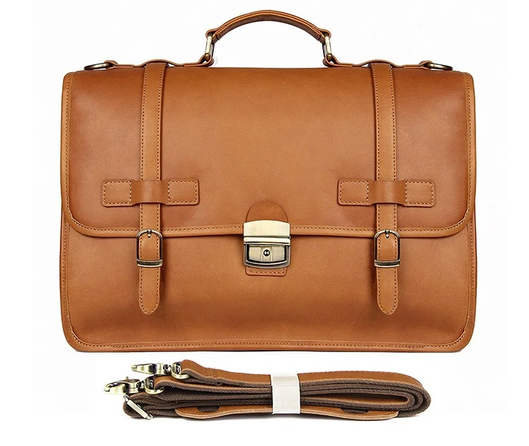 MAHEU Luxury Designer Leather Briefcase Mans Male Genuine Leather Business Bag Brown Leather Briefcase Bag For Laptop Notebooks