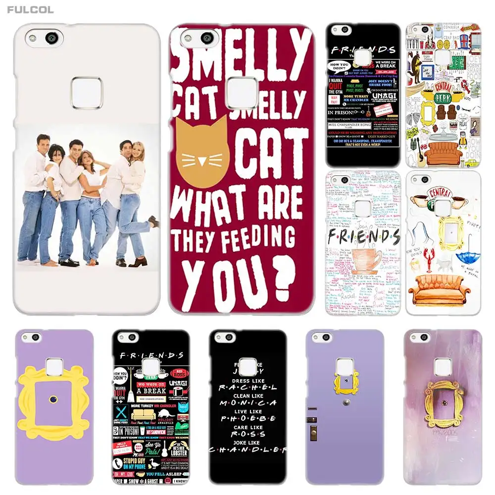 

FULCOL Friends TV Show Transparent hard Case Cover for Huawei P8 P9 P10 P20 Lite Plus Pro Lite 2017