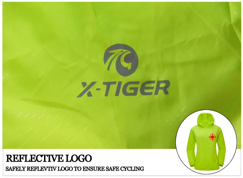 X-TIGER ветрозащитная Светоотражающая велосипедная Джерси MTB Bike Windcoat супер светильник Солнцезащитная походная куртка велосипедная спортивная одежда