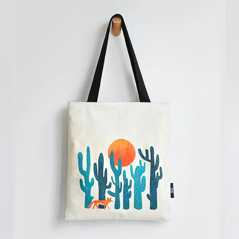 Харадзюку Большая вместительная сумка через плечо totebag холщовая пляжная