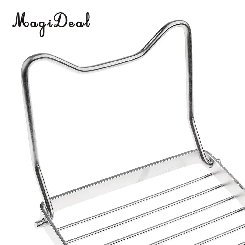 MagiDeal Outdoor Stainless Steel Foldable Stove Stand Rack Camping Pot Bracket Holder for Camping Hiking Travell Car Accessories