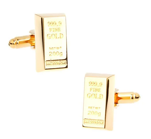High Quality Pure Copper Personality Gold Cufflinks Creative Nugget Brick Shape Gift for Men Jw.org | Украшения и аксессуары