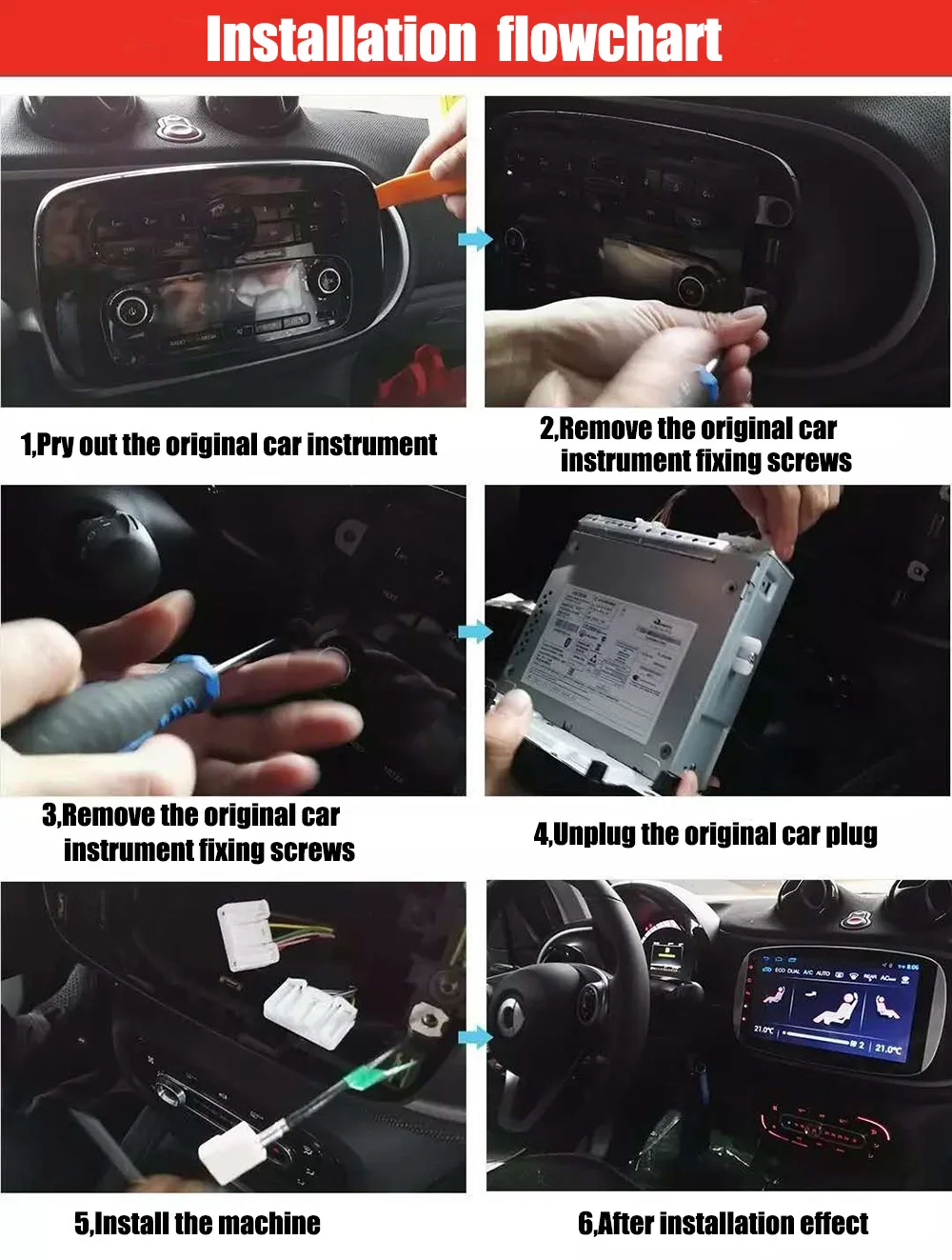 Discount Liandlee Car Multimedia Player NAVI With CarPlay For Mercedes Benz For Smart Fortwo W453 2014~2016 Radio Stereo GPS Navigation 19