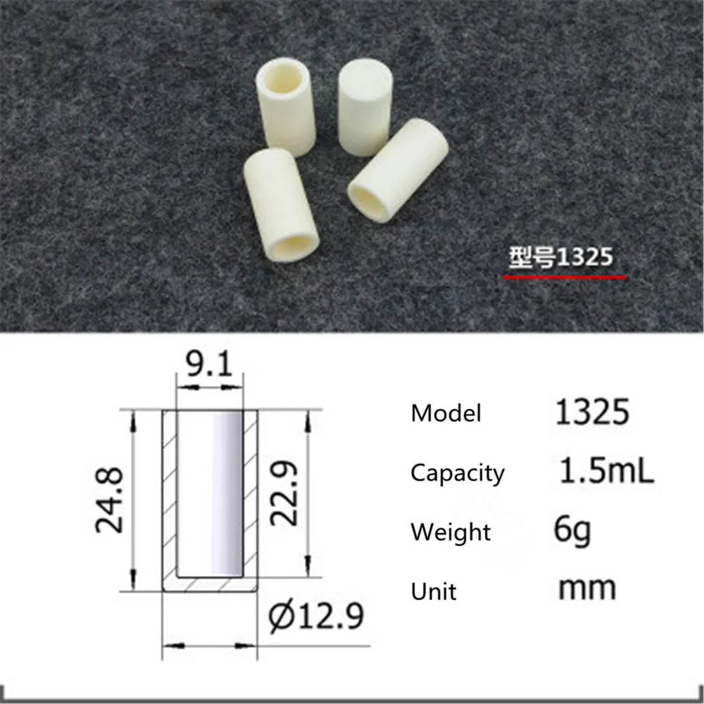 

99.5% Cylindrical corundum crucible/1.5ml 1325/Temperature resistance 1600 degree / sintered ceramic crucibl
